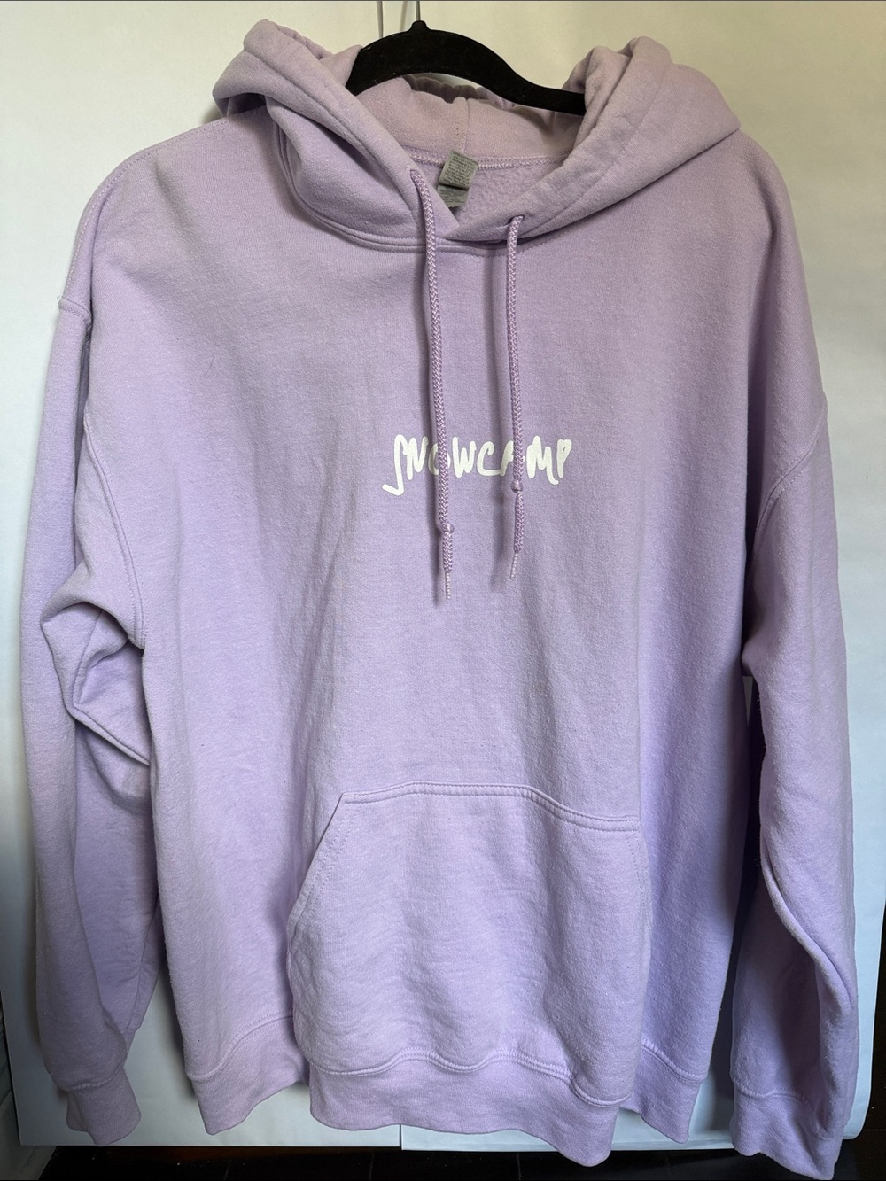 Gildan Lilac Pullover Hoodie with White Script